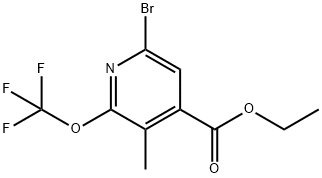 Ethyl 6-bromo-3-methyl-2-(trifluoromethoxy)pyridine-4-carboxylate Structure