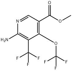 Methyl 2-amino-4-(trifluoromethoxy)-3-(trifluoromethyl)pyridine-5-carboxylate Structure