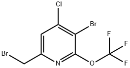 3-Bromo-6-(bromomethyl)-4-chloro-2-(trifluoromethoxy)pyridine Structure