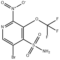 5-Bromo-2-nitro-3-(trifluoromethoxy)pyridine-4-sulfonamide Structure