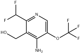 4-Amino-2-(difluoromethyl)-5-(trifluoromethoxy)pyridine-3-methanol Structure