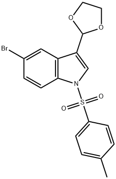 5-bromo-3-(1,3-dioxolan-2-yl)-1-(4-methylbenzenesulfonyl)-1H-indole Structure