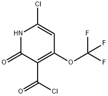 6-Chloro-2-hydroxy-4-(trifluoromethoxy)pyridine-3-carbonyl chloride Structure