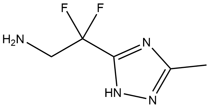 2,2-difluoro-2-(3-methyl-1H-1,2,4-triazol-5-yl)ethan-1-amine Structure