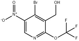 4-Bromo-5-nitro-2-(trifluoromethoxy)pyridine-3-methanol Structure