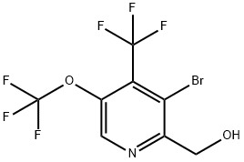 3-Bromo-5-(trifluoromethoxy)-4-(trifluoromethyl)pyridine-2-methanol Structure