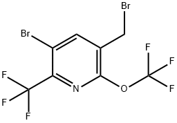 3-Bromo-5-(bromomethyl)-6-(trifluoromethoxy)-2-(trifluoromethyl)pyridine Structure