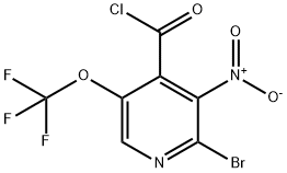 2-Bromo-3-nitro-5-(trifluoromethoxy)pyridine-4-carbonyl chloride Structure