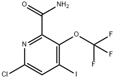 6-Chloro-4-iodo-3-(trifluoromethoxy)pyridine-2-carboxamide Structure