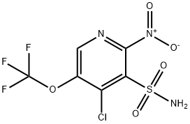 4-Chloro-2-nitro-5-(trifluoromethoxy)pyridine-3-sulfonamide Structure