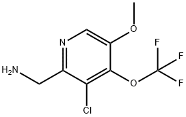 2-(Aminomethyl)-3-chloro-5-methoxy-4-(trifluoromethoxy)pyridine Structure