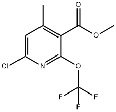 Methyl 6-chloro-4-methyl-2-(trifluoromethoxy)pyridine-3-carboxylate Structure