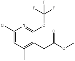 Methyl 6-chloro-4-methyl-2-(trifluoromethoxy)pyridine-3-acetate Structure