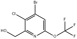 4-Bromo-3-chloro-6-(trifluoromethoxy)pyridine-2-methanol Structure