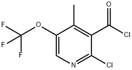 2-Chloro-4-methyl-5-(trifluoromethoxy)pyridine-3-carbonyl chloride Structure