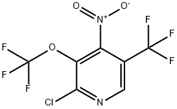 2-Chloro-4-nitro-3-(trifluoromethoxy)-5-(trifluoromethyl)pyridine Structure