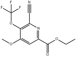 Ethyl 2-cyano-4-methoxy-3-(trifluoromethoxy)pyridine-6-carboxylate Structure