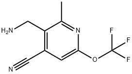 3-(Aminomethyl)-4-cyano-2-methyl-6-(trifluoromethoxy)pyridine Structure