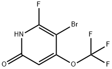 3-Bromo-2-fluoro-6-hydroxy-4-(trifluoromethoxy)pyridine Structure