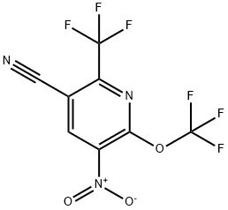 3-Cyano-5-nitro-6-(trifluoromethoxy)-2-(trifluoromethyl)pyridine Structure