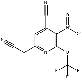 4-Cyano-3-nitro-2-(trifluoromethoxy)pyridine-6-acetonitrile Structure