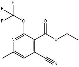 Ethyl 4-cyano-6-methyl-2-(trifluoromethoxy)pyridine-3-carboxylate Structure