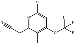 6-Chloro-3-methyl-4-(trifluoromethoxy)pyridine-2-acetonitrile Structure