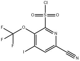 6-Cyano-4-iodo-3-(trifluoromethoxy)pyridine-2-sulfonyl chloride Structure