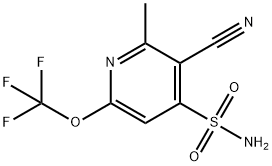 3-Cyano-2-methyl-6-(trifluoromethoxy)pyridine-4-sulfonamide Structure