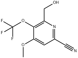 6-Cyano-4-methoxy-3-(trifluoromethoxy)pyridine-2-methanol Structure