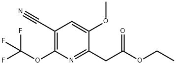 Ethyl 3-cyano-5-methoxy-2-(trifluoromethoxy)pyridine-6-acetate Structure