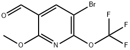 3-Bromo-6-methoxy-2-(trifluoromethoxy)pyridine-5-carboxaldehyde Structure