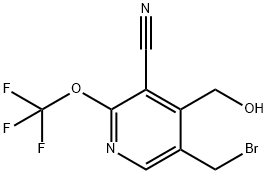 5-(Bromomethyl)-3-cyano-2-(trifluoromethoxy)pyridine-4-methanol Structure