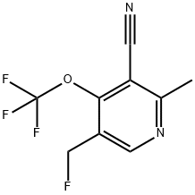 3-Cyano-5-(fluoromethyl)-2-methyl-4-(trifluoromethoxy)pyridine Structure