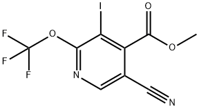 Methyl 5-cyano-3-iodo-2-(trifluoromethoxy)pyridine-4-carboxylate Structure