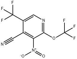 4-Cyano-3-nitro-2-(trifluoromethoxy)-5-(trifluoromethyl)pyridine Structure