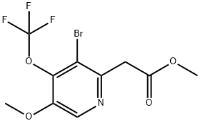 Methyl 3-bromo-5-methoxy-4-(trifluoromethoxy)pyridine-2-acetate Structure