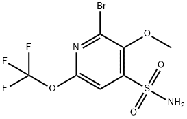 2-Bromo-3-methoxy-6-(trifluoromethoxy)pyridine-4-sulfonamide Structure