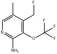 2-Amino-4-(fluoromethyl)-5-methyl-3-(trifluoromethoxy)pyridine Structure