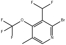 2-Bromo-3-(difluoromethyl)-5-methyl-4-(trifluoromethoxy)pyridine Structure