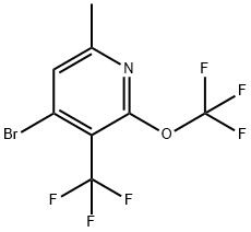 4-Bromo-6-methyl-2-(trifluoromethoxy)-3-(trifluoromethyl)pyridine Structure