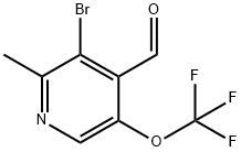 3-Bromo-2-methyl-5-(trifluoromethoxy)pyridine-4-carboxaldehyde Structure