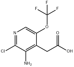 3-Amino-2-chloro-5-(trifluoromethoxy)pyridine-4-acetic acid Structure