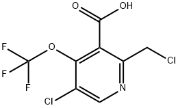 5-Chloro-2-(chloromethyl)-4-(trifluoromethoxy)pyridine-3-carboxylic acid Structure