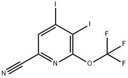 6-Cyano-3,4-diiodo-2-(trifluoromethoxy)pyridine Structure