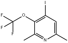 2,6-Dimethyl-4-iodo-3-(trifluoromethoxy)pyridine Structure