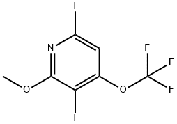 3,6-Diiodo-2-methoxy-4-(trifluoromethoxy)pyridine Structure