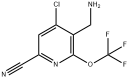 3-(Aminomethyl)-4-chloro-6-cyano-2-(trifluoromethoxy)pyridine Structure