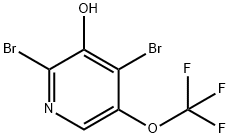 2,4-Dibromo-3-hydroxy-5-(trifluoromethoxy)pyridine Structure