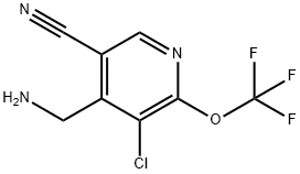 4-(Aminomethyl)-3-chloro-5-cyano-2-(trifluoromethoxy)pyridine Structure